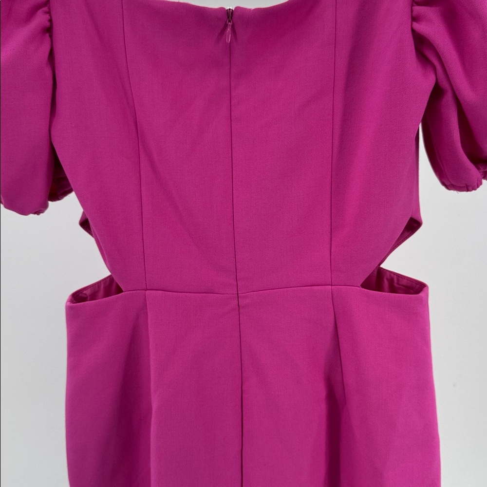French Connection Fuchsia Puff Sleeve Mini Dress 6 party HOCO wedding event - Picture 5 of 14
